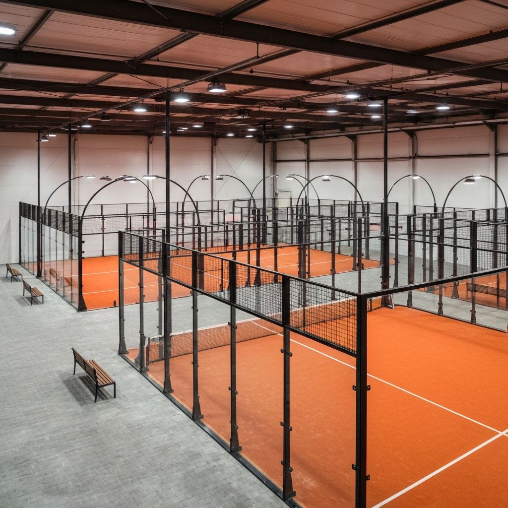 Joueur de padel en action